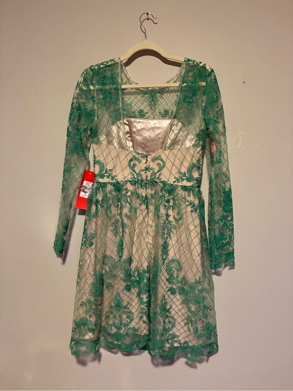 Monique Lhuillier for BHLDN/Anthropologie “Holly” green lace dress, size 6 NWT - Picture 6 of 12
